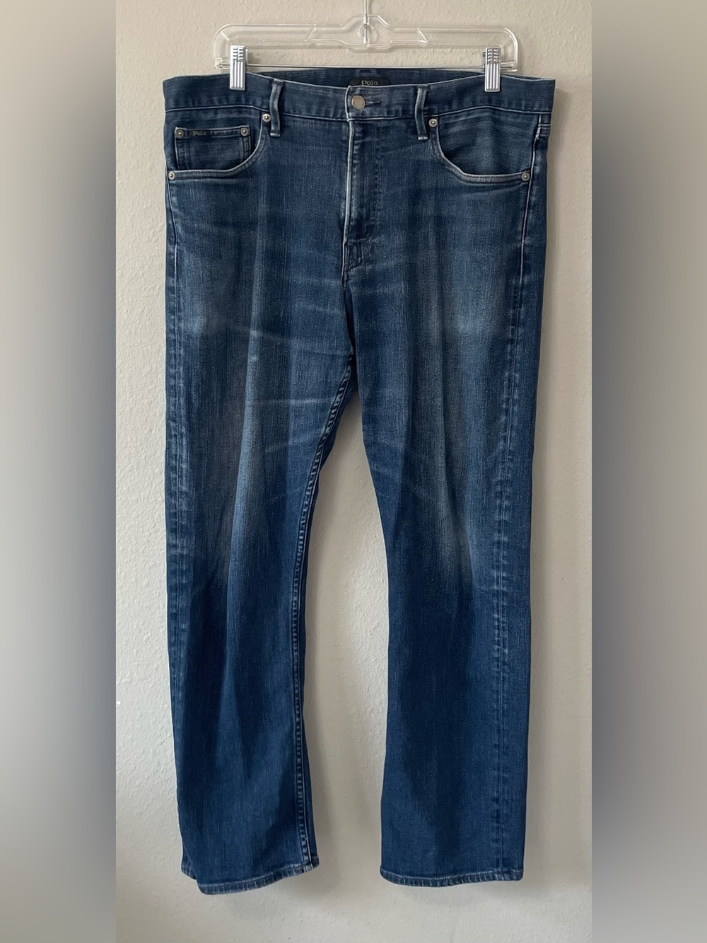 Polo Ralph Lauren Men’s Stretch Jeans 34x30 Blue Faded Denim